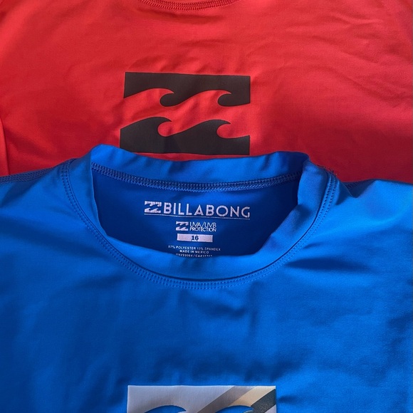 Lot of 2 Billabong Rash-guards Size 16/ UVA/UVB - Picture 3 of 11